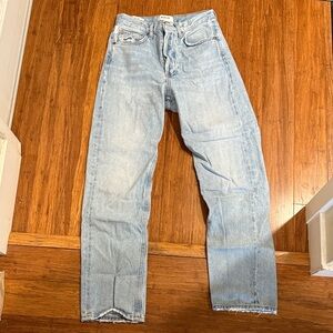 Agolde  Light Blue Straight Jeans button fly sz 24